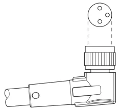 1415903 SAC-3P-M 8MR/1,5-PVC/M 8FR-2L Kábel s konek. M8/M8, 3pin/3pin,uhlový/uhlový, 1,5m