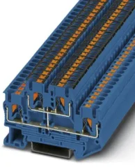 3000715 PTTB 2,5-PV BU Dvojposchodová svorka Push-in s prepojením potenciálu