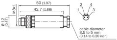 6037323 STE-0804-G Priamy konektor M8/4pin samec