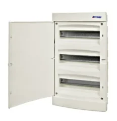 BK080053 Zápustná rozvodnica IP40 3-radová, 3x12 modulov, plné dvere