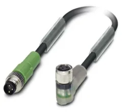 1415897 SAC-3P-M 8MS/0,6-PVC/M 8FR-2L Kábel s konek. M8/M8, 3pin/3pin,priamy/uhlový, 0,6m