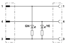 1693380 SAC-3P-M 8MS/ 1,5-PUR/M12FR-2L Kábel s konek.M8/M12, 3pin/3pin,priamy/uhlový, 1,5m