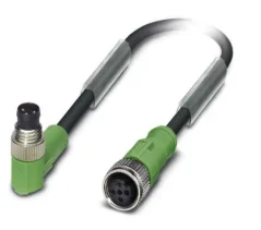 1682388 SAC-3P-M 8MR/0,3-PUR/M12FS Kábel s konek. M8/M12, 3pin/3pin,uhlový/priamy, 0,3m