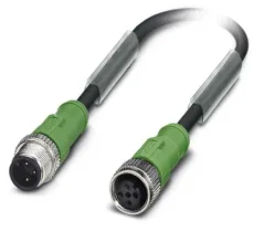 1414577 SAC-3P-M12MS/0,6-PVC/M12FS Kábel s konek. M12/M12, 3pin/3pin,priamy/priamy, 0,6m