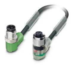 1668755 SAC-4P-M12MR/0,3-PUR/M12FR-3L Kábel s konek. M12/M12, 4pin/4pin,uhlový/uhlový,0,3m