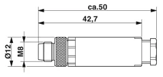 1501252 SACC-M 8MS-3CON-M-SW. Konektor