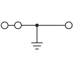 3031733 STS 2,5-TWIN-PE Radová svorka pre ochranný vodič, pružinové pripojenie
