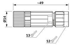 1482525 SACC-M 8FS-4PL-M. Konektor