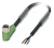 1446320 SAC-3P- 3,0-PVC/M 8FR Kábel s konektorom M8 /3pin, uhlový /voľný koniec kábla, 3m