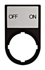 M22S-ST-GB10 216499 Štítok s nosičom 30x50, s popisom: OFF ON