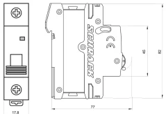 AM617163 Istič C63/1 6kA, charakteristika C, 63A, 1-pólový