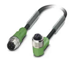 1415617 SAC-4P-M12MS/ 0,3-PVC/M12FR Kábel s konek. M12/M12, 4pin/4pin,priamy/uhlový, 0,3m