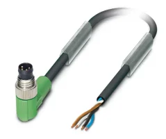 1681839 SAC-4P-M 8MR/5,0-PUR Kábel s konektorom M8/4pin, uhlový /voľný koniec kábla, 5m