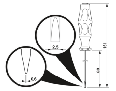 1205040 SZS 0,6X2,5 VDE - Skrutkovač