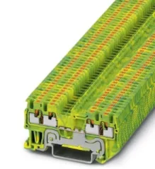 3208333 PT 1,5/S-QUATTRO-PE Radová svorka pre ochranný vodič, Push-in, zeleno-žltá