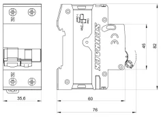 AK668620 Pr.chránič s ističom, char. B, 20A, 30mA, 1+N,typ A, 6kA