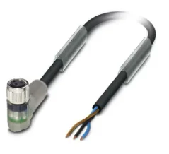 1683594 SAC-3P-10,0-PUR/M 8FR-2L Kábel s konekt. M8/3pin, uhlový /voľný koniec kábla, 10m
