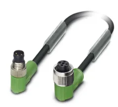 1682427 SAC-3P-M 8MR/0,3-PUR/M12FR Kábel s konek. M8/M12, 3pin/3pin, uhlový/uhlový, 0,3m