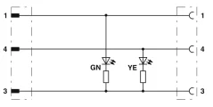1694570 SAC-3P-M12MS/ 1,5-PUR/M12FR-2 Kábel s konek. M12/M12, 3pin/3pin,priamy/uhlový,1,5m
