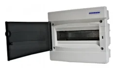 BK080000 Zápustná rozvodnica IP40 1-radová, 1x8modulov, dym.dvere