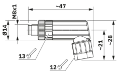 1482521 SACC-M 8MR-3PL-M - Konektor