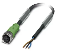1693034 SAC-3P-10,0-PUR/M12FS Kábel s konek. M12/3pin/priamy /voľný koniec kábla, 10m