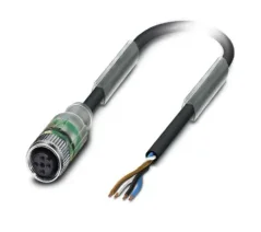 1415596 SAC-4P- 1,5-PVC/M12FS-2L Kábel s konek. M12/4pin/priamy /voľný koniec kábla, 1,5m