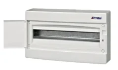 BK080154 Nástenná rozvodnica IP40 1-radová, 1x18 modulov, plné dvere
