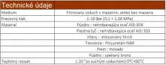 C220MP010010MIP Valec jednočinný, vysunutá piestnica.Priemer piesta 10mm.Zdvih 10mm