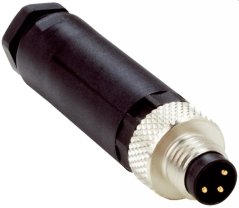 6037322 STE-0803-G Priamy konektor M8/3pin samec
