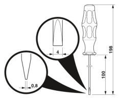 1212588 SF-SL 0,8X4,0-100 S-VDE - Skrutkovač