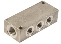 311351403 Rozdeľovacia lišta, vstup 2x1/4, vystup 3x1/8