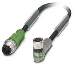 1694897 SAC-3P-M12MS/0,6-PUR/M 8FR-2 Kábel s konek. M12/M8, 3pin/3pin,priamy/uhlový, 0,6m