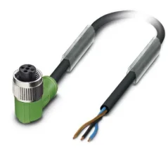 1453821 SAC-3P-10,0-PVC/M12FR Kábel s konek. M12 /3pin, uhlový /voľný koniec kábla, 10m