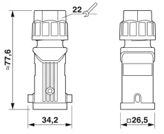 1419255 HC-STA-D07-HHFS-1TGM20-PL-BK Puzdro