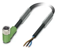 1446320 SAC-3P- 3,0-PVC/M 8FR Kábel s konektorom M8 /3pin, uhlový /voľný koniec kábla, 3m