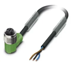 1694538 SAC-3P-10,0-PUR/M12FR Kábel s konek. M12/3pin, uhlový /voľný koniec kábla, 10m
