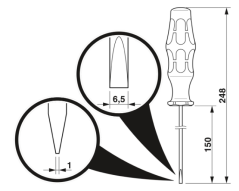 1205079 SZS 1,0X6,5 VDE - Skrutkovač