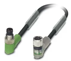 1415903 SAC-3P-M 8MR/1,5-PVC/M 8FR-2L Kábel s konek. M8/M8, 3pin/3pin,uhlový/uhlový, 1,5m