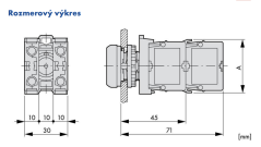 M22-K10 216384 Kontakt 1Z, čelná montáž, pružinové svorky