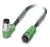 1415628 SAC-4P-M12MR/0,6-PVC/M12FS Kábel s konek. M12/M12, 4pin/4pin,uhlový/priamy, 0,6m