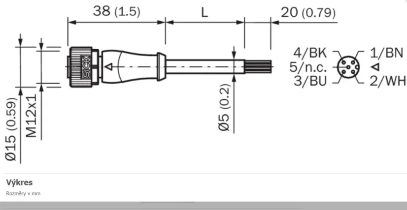 2096235 YF2A14-050VB3XLEAX Kábel s konektorom M12/4pin/5m, priamy