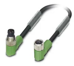 1682090 SAC-3P-M 8MR/ 3,0-PUR/M 8FR Kábel s konektorom M8/M8, 3pin/3pin, uhlový/uhlový, 3m