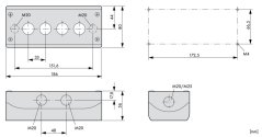 216539 M22-I4 Skrinka povrchová IP67, pre 4 prvky, sivá