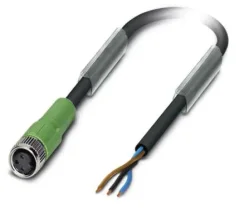 1415870 SAC-3P- 1,5-PVC/M 8FS Kábel s konektorom M8 /3pin/priamy /voľný koniec kábla, 1,5m