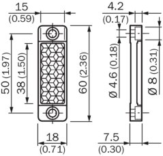 1012719 PL20A Odrazka 38x15