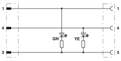 1682003 SAC-3P-M 8MS/1,5-PUR/M 8FR-2 Kábel s konek. M8/M8, 3pin/3pin,priamy/uhlový, 1,5m