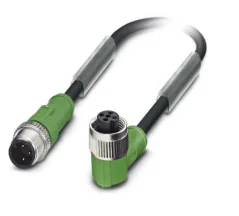 1681554 SAC-3P-M12MS/ 0,6-PUR/M12FR Kábel s konek. M12/M12, 3pin/3pin,priamy/uhlový, 0,6m