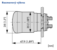 M22-PV 216876 Hríbové tlačidlo núdzové