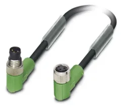 1415893 SAC-3P-M 8MR/ 1,5-PVC/M 8FR Kábel s konek. M8/M8, 3pin/3pin,uhlový/uhlový, 1,5m